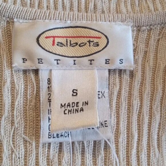 NWT TALBOTS SILK-Blend Ribbed Sequins Sweater S/P - Picture 5 of 9